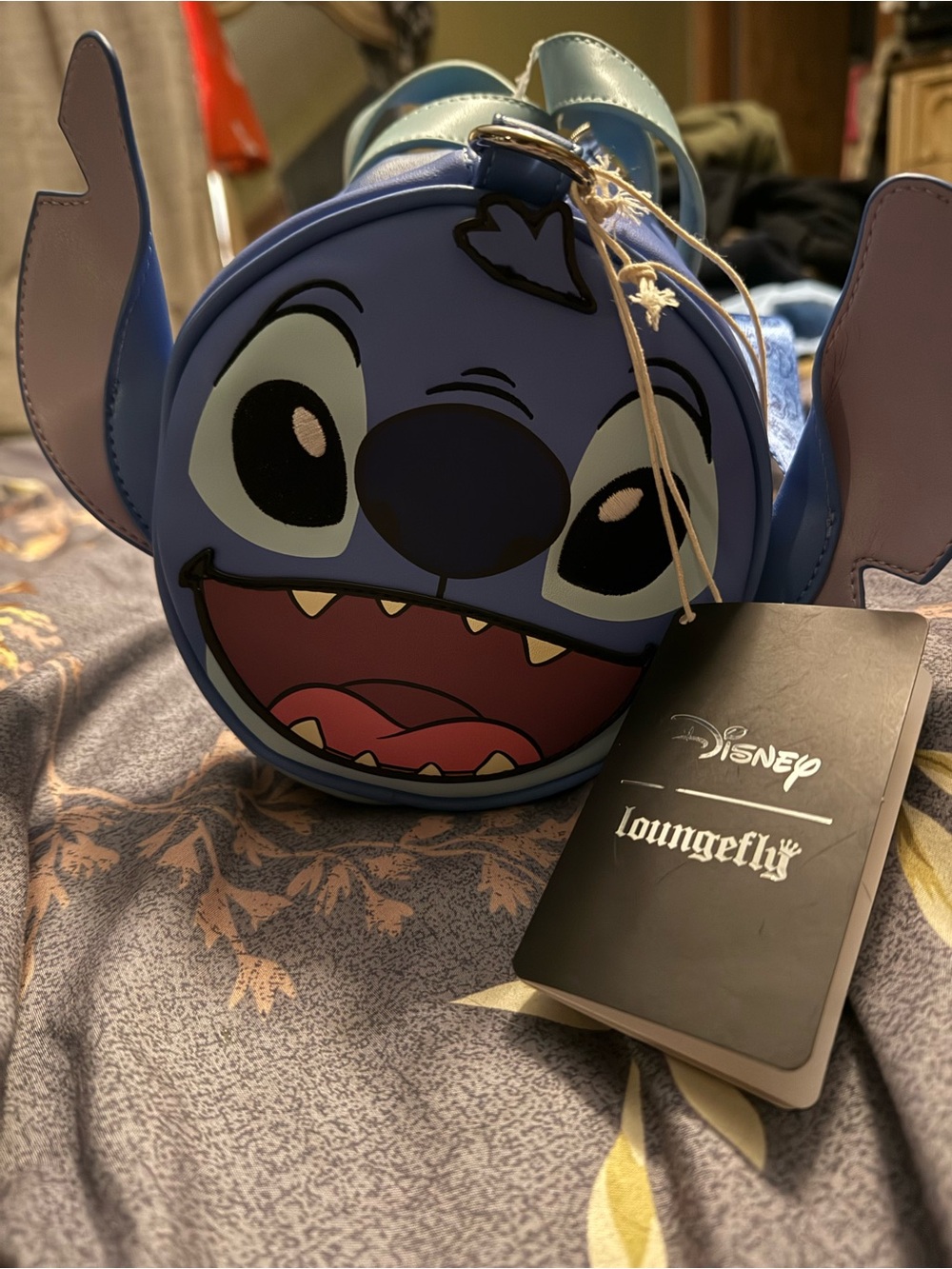 Loungefly Blue Stitch Round Crossbody Bag